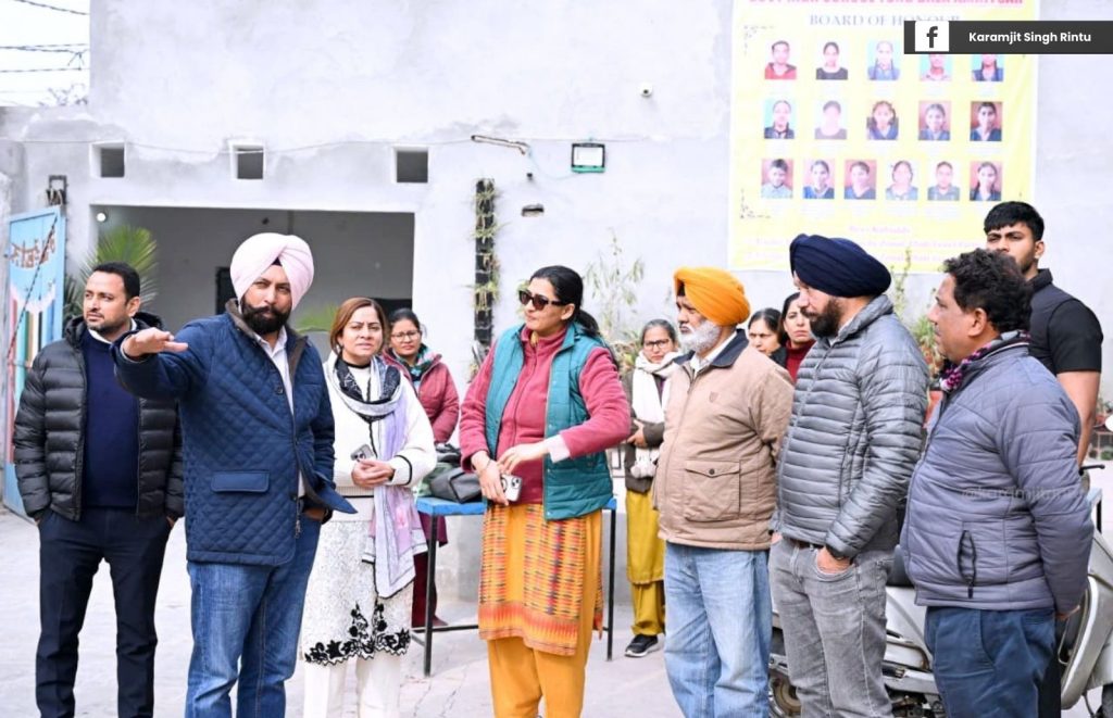 चेयरमैन करमजीत सिंह रिंटू ने तुंग बाला स्कूल की नई इमारत के निर्माण कार्यों का लिया जायजा